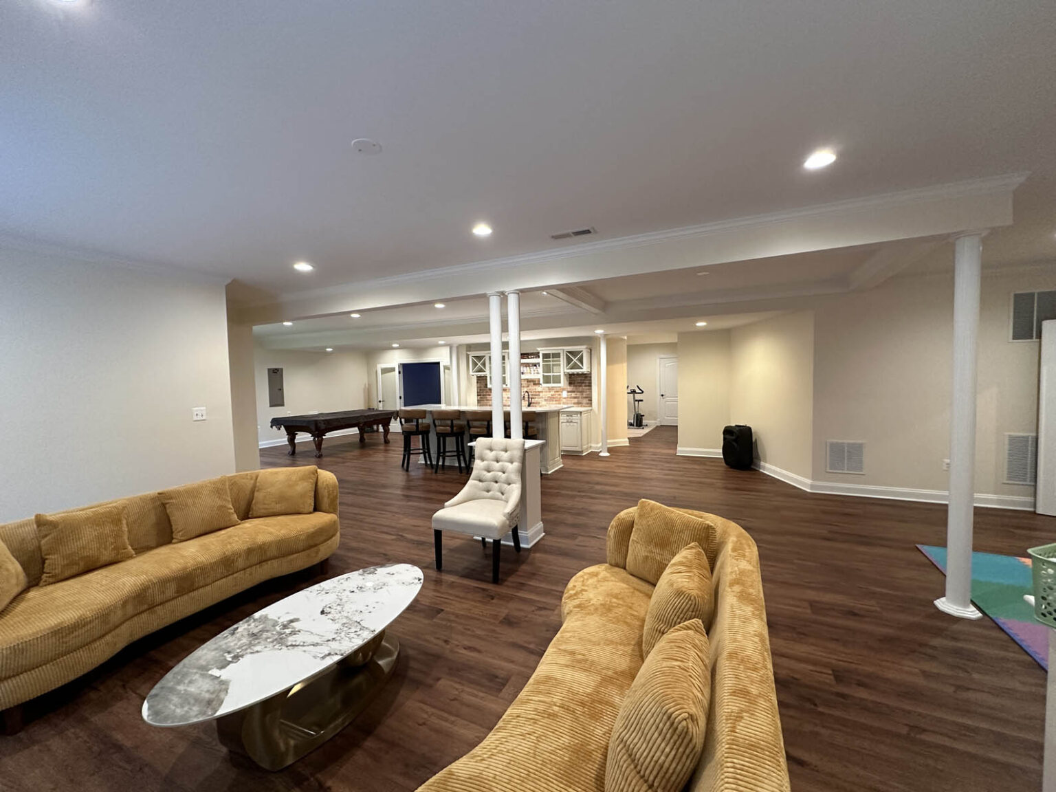 Ashburn Finished Basement Project by Loudoun Basements