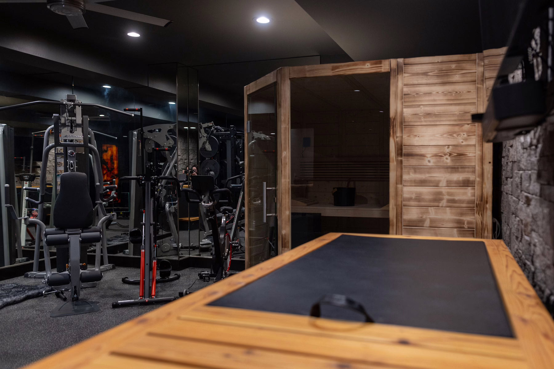 Nerushkin Basement Home Gym and Sauna