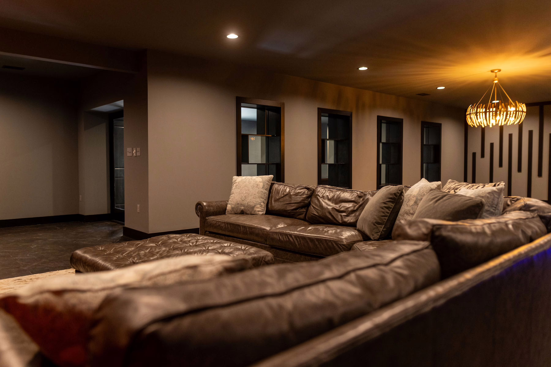Nerushkin Basement Living room and Wall Detail